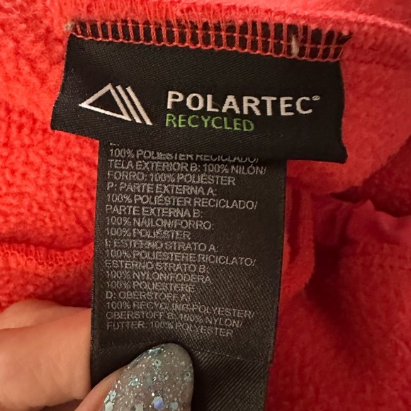 EUC North Face jacket- wi/pockets - zippers work perfectly. Med- red/pink - Picture 7 of 8